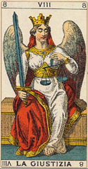 Tarot piémontais La Justice